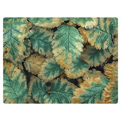 Colored Close Up Plants Leaves Pattern Premium Plush Fleece Blanket (extra Small) by dflcprintsclothing