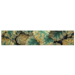 Colored Close Up Plants Leaves Pattern Small Premium Plush Fleece Scarf by dflcprintsclothing