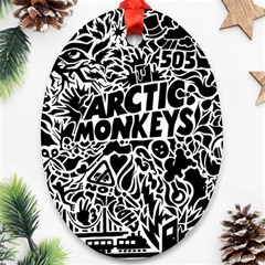 Arctic Monkeys Digital Wallpaper Pattern No People Creativity Ornament (oval)