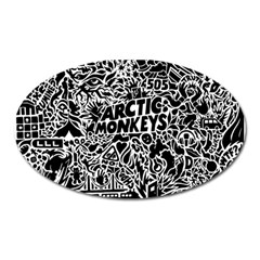 Arctic Monkeys Digital Wallpaper Pattern No People Creativity Oval Magnet by Sudhe