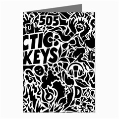 Arctic Monkeys Digital Wallpaper Pattern No People Creativity Greeting Cards (pkg Of 8) by Sudhe