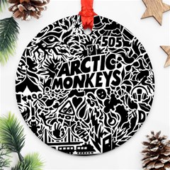 Arctic Monkeys Digital Wallpaper Pattern No People Creativity Round Ornament (two Sides)