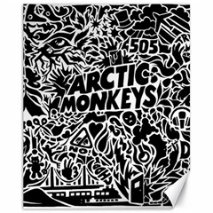 Arctic Monkeys Digital Wallpaper Pattern No People Creativity Canvas 11  X 14  by Sudhe