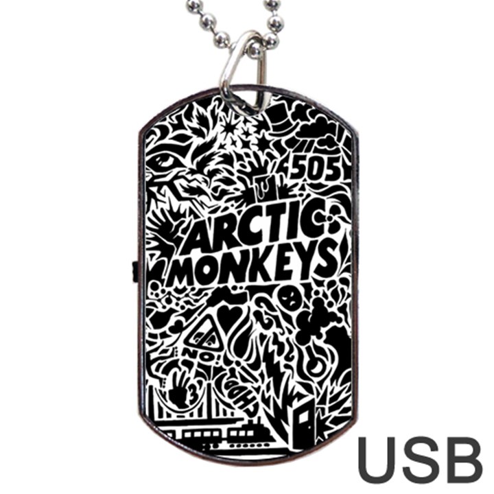 Arctic Monkeys Digital Wallpaper Pattern No People Creativity Dog Tag USB Flash (One Side)