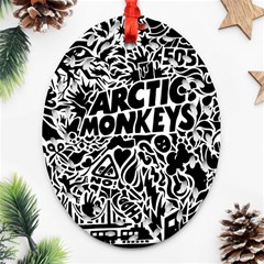 Arctic Monkeys Digital Wallpaper Pattern No People Creativity Oval Filigree Ornament (two Sides)