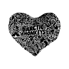 Arctic Monkeys Digital Wallpaper Pattern No People Creativity Standard 16  Premium Heart Shape Cushions by Sudhe