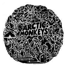 Arctic Monkeys Digital Wallpaper Pattern No People Creativity Large 18  Premium Flano Round Cushions by Sudhe