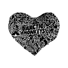 Arctic Monkeys Digital Wallpaper Pattern No People Creativity Standard 16  Premium Flano Heart Shape Cushions by Sudhe