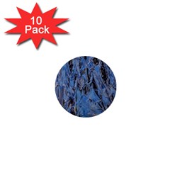 Blue Abstract Texture Print 1  Mini Buttons (10 Pack)  by dflcprintsclothing