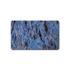 Blue Abstract Texture Print Magnet (name Card) by dflcprintsclothing