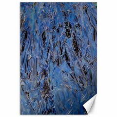 Blue Abstract Texture Print Canvas 12  X 18  by dflcprintsclothing