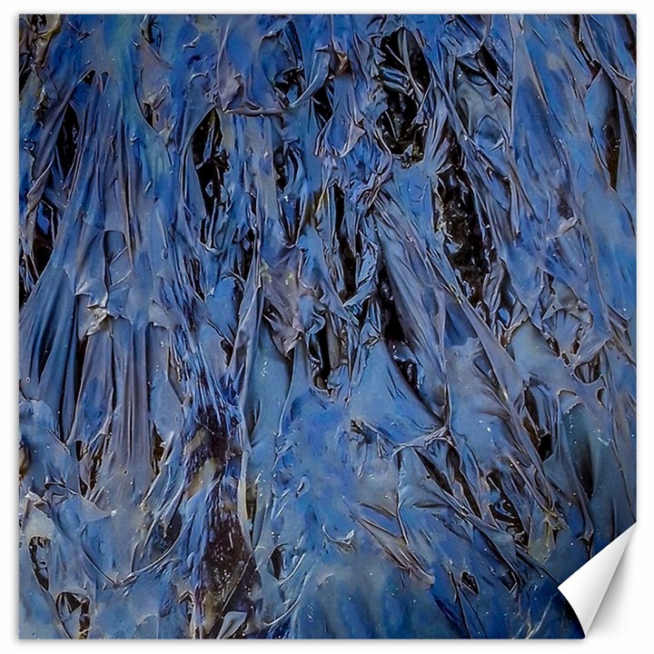 Blue Abstract Texture Print Canvas 16  x 16 