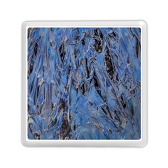 Blue Abstract Texture Print Memory Card Reader (square) by dflcprintsclothing