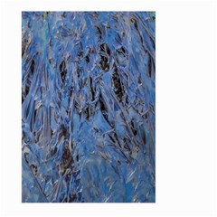 Blue Abstract Texture Print Large Garden Flag (two Sides) by dflcprintsclothing