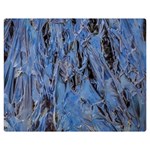 Blue Abstract Texture Print Premium Plush Fleece Blanket (Medium) 60 x50  Blanket Front