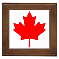 Canada Flag Canadian Flag View Framed Tile by Ravend