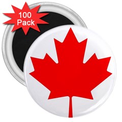 Canada Flag Canadian Flag View 3  Magnets (100 Pack) by Ravend