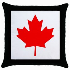 Canada Flag Canadian Flag View Throw Pillow Case (black) by Ravend