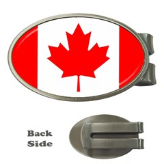 Canada Flag Canadian Flag View Money Clips (oval)  by Ravend