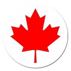 Canada Flag Canadian Flag View Magnet 5  (round) by Ravend