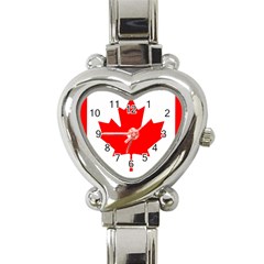 Canada Flag Canadian Flag View Heart Italian Charm Watch by Ravend