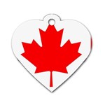 Canada Flag Canadian Flag View Dog Tag Heart (One Side) Front