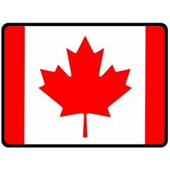 Canada Flag Canadian Flag View One Side Fleece Blanket (large) by Ravend