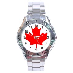 Canada Flag Canadian Flag View Stainless Steel Analogue Watch by Ravend