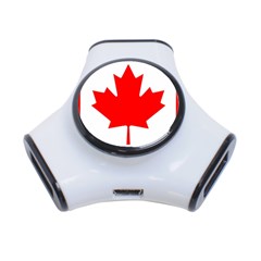 Canada Flag Canadian Flag View 3-port Usb Hub by Ravend