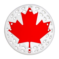 Canada Flag Canadian Flag View Ornament (round Filigree) by Ravend