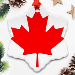 Canada Flag Canadian Flag View Ornament (snowflake) by Ravend