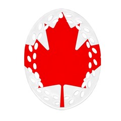 Canada Flag Canadian Flag View Ornament (oval Filigree) by Ravend