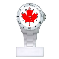 Canada Flag Canadian Flag View Plastic Nurses Watch by Ravend