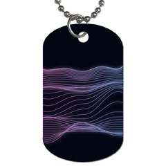 Abstract Wave Digital Design Space Energy Fractal Dog Tag (two Sides) by Ravend