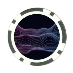 Abstract Wave Digital Design Space Energy Fractal Poker Chip Card Guard by Ravend