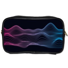 Abstract Wave Digital Design Space Energy Fractal Toiletries Bag (two Sides) by Ravend