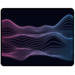 Abstract Wave Digital Design Space Energy Fractal One Side Fleece Blanket (medium) by Ravend