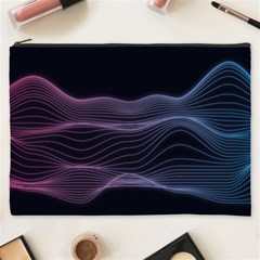 Abstract Wave Digital Design Space Energy Fractal Cosmetic Bag (xxxl) by Ravend