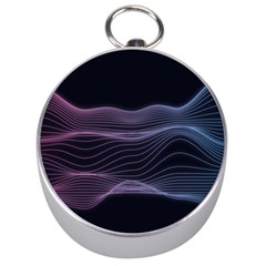 Abstract Wave Digital Design Space Energy Fractal Silver Compasses by Ravend