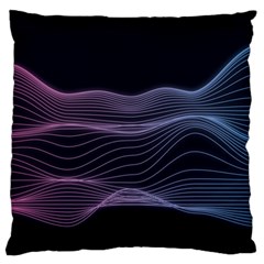 Abstract Wave Digital Design Space Energy Fractal Standard Premium Plush Fleece Cushion Case (two Sides) by Ravend