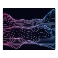 Abstract Wave Digital Design Space Energy Fractal Premium Plush Fleece Blanket (large) by Ravend