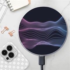 Abstract Wave Digital Design Space Energy Fractal Wireless Fast Charger(white) by Ravend