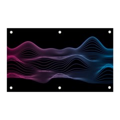 Abstract Wave Digital Design Space Energy Fractal Banner And Sign 5  X 3 