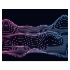 Abstract Wave Digital Design Space Energy Fractal One Side Premium Plush Fleece Blanket (medium)