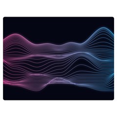 Abstract Wave Digital Design Space Energy Fractal Premium Plush Fleece Blanket (extra Small)