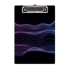 Abstract Wave Digital Design Space Energy Fractal A5 Acrylic Clipboard