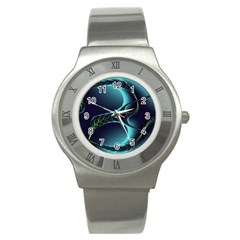 Fractal Abstract Art Artwork Design Wallpaper Stainless Steel Watch by Ravend