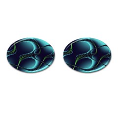 Fractal Abstract Art Artwork Design Wallpaper Cufflinks (oval)