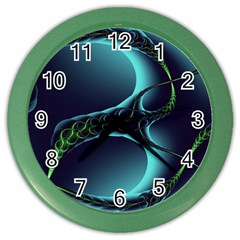 Fractal Abstract Art Artwork Design Wallpaper Color Wall Clock by Ravend