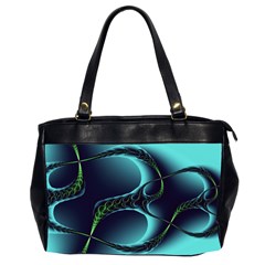 Fractal Abstract Art Artwork Design Wallpaper Oversize Office Handbag (2 Sides) by Ravend